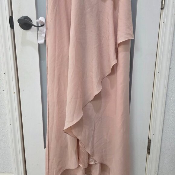City Chic Pink Wrap Maxi Dress 18 | Cold Shoulder Strappy Formal Gown - Picture 9 of 16